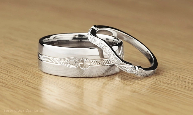 Carved Wedding Rings